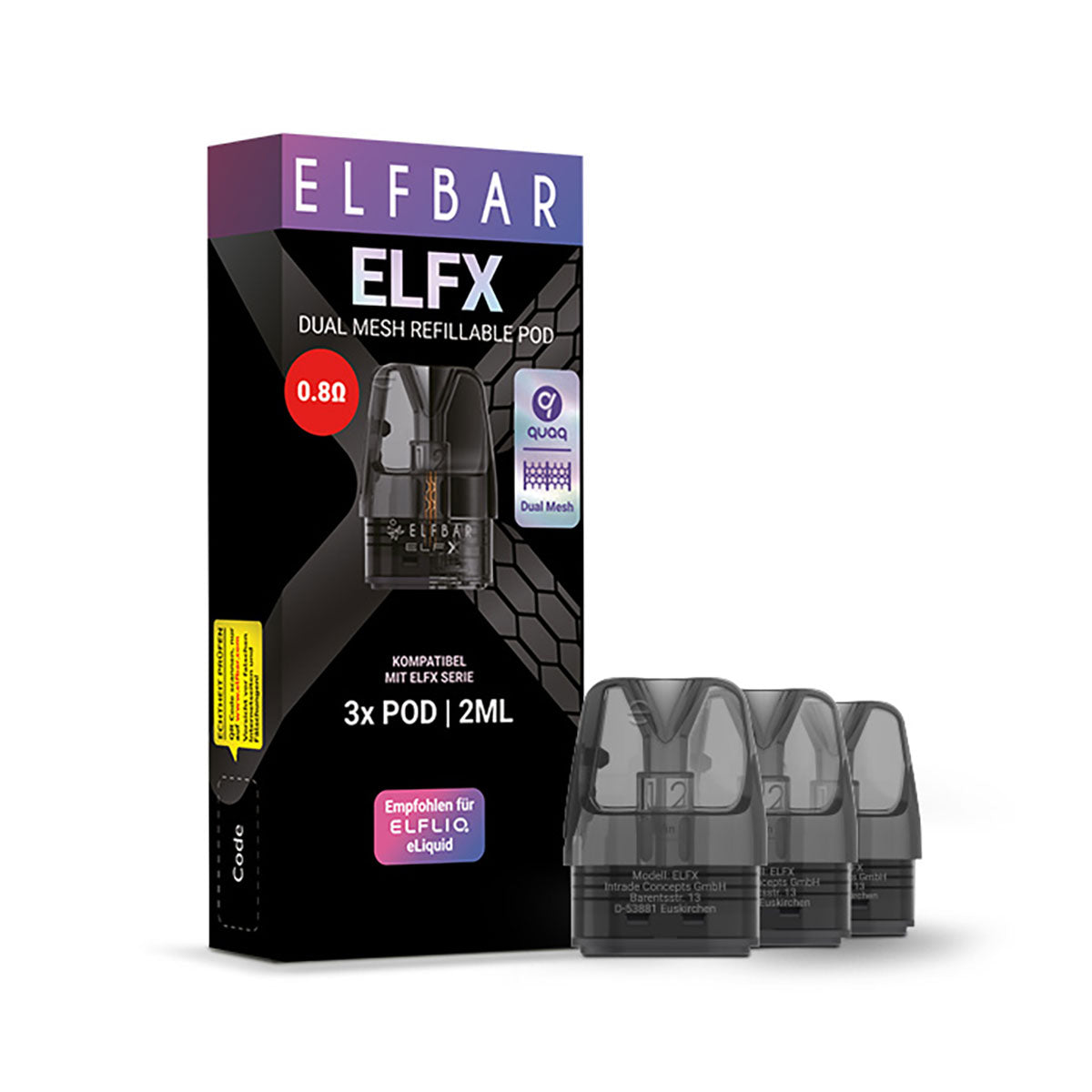Elfbar ElfX Leerpods | 3x Pod pro Packung zum befüllen